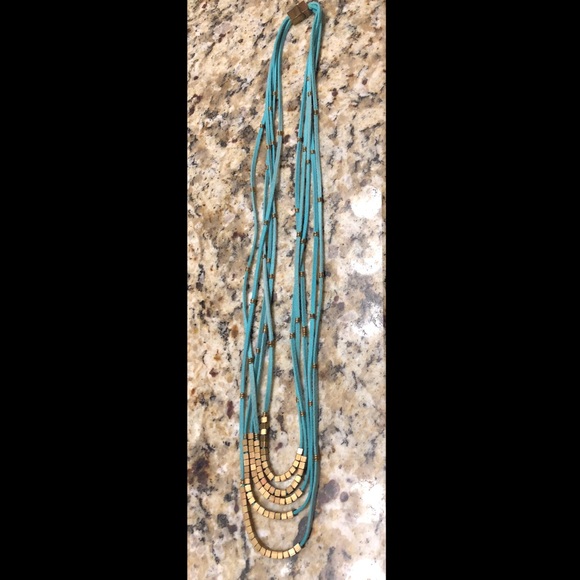 ADRIFT NECKLACE, TURQUOISE India, - Picture 2 of 2